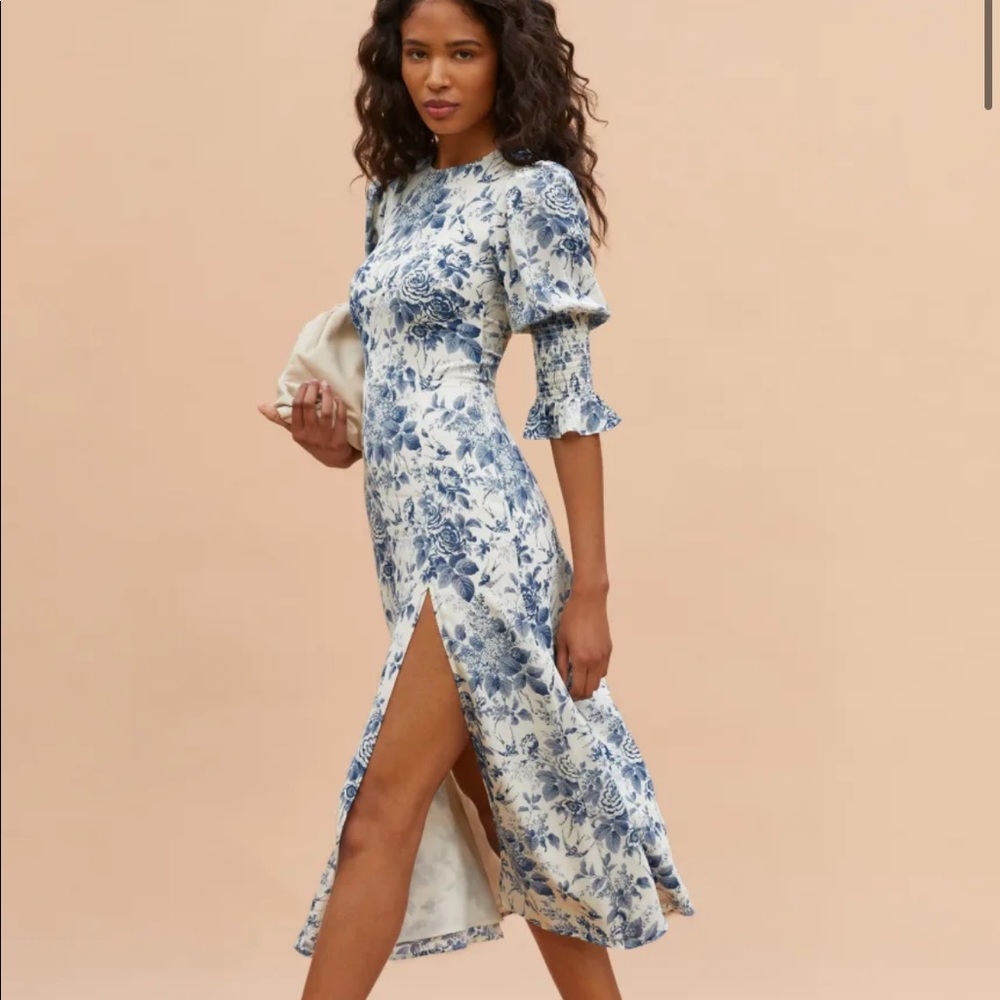 Reformation Carolena Dress in Pompadour